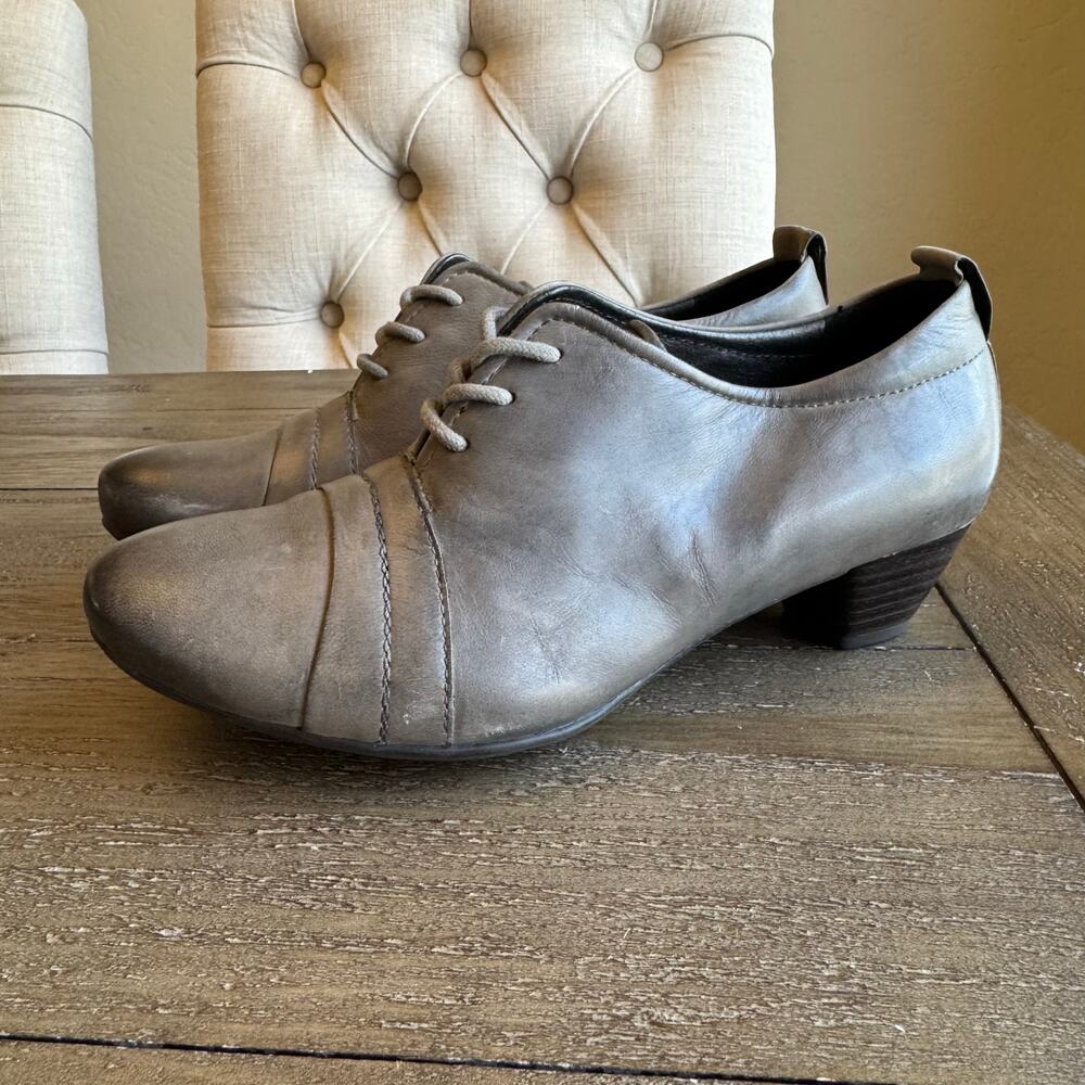 Josef Seibel Women's Size US 6-6.5 EU 37 Gray Pewter Lace Up cap Toe Bootie NEW